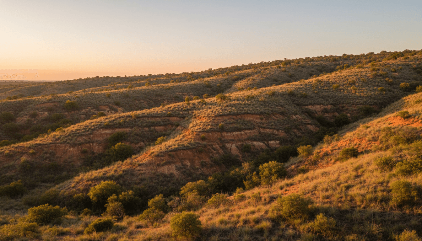 Ascending topography with natural elevation changes