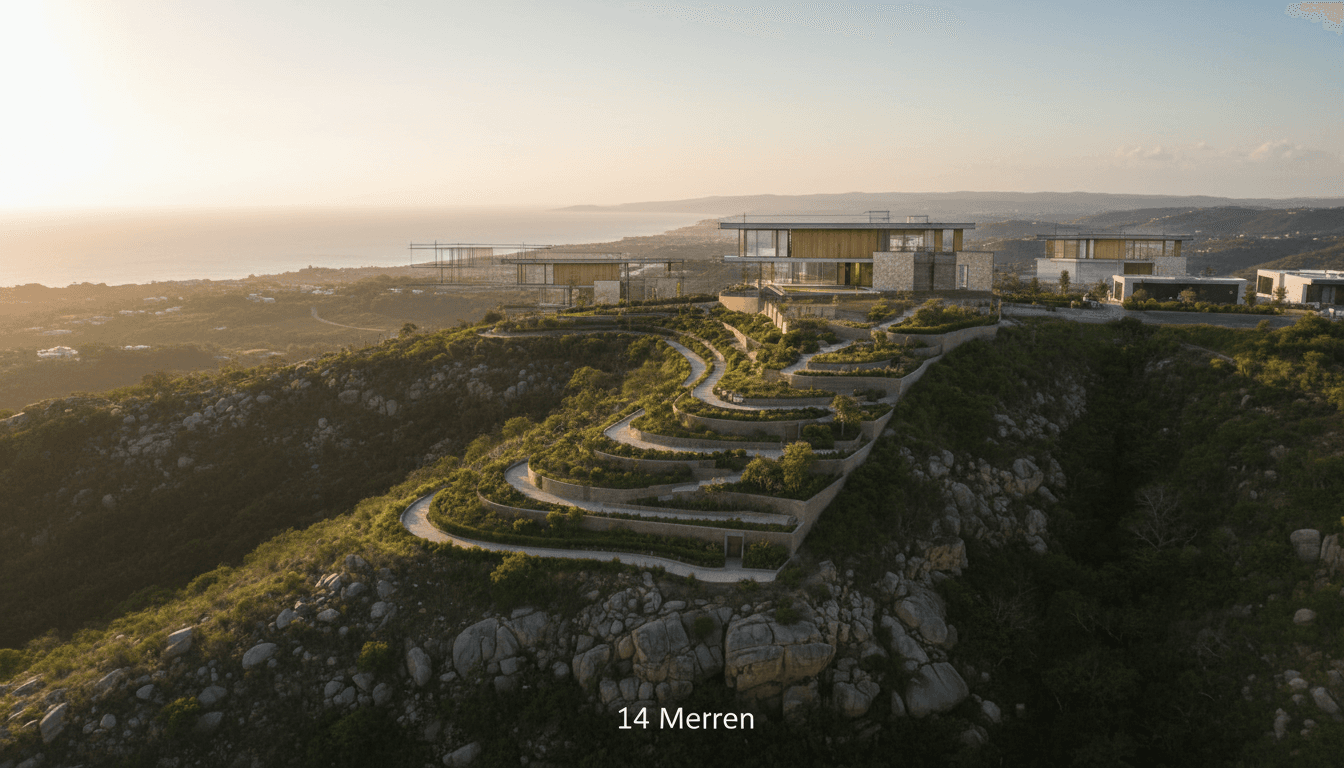 Luxury hillside property in Residencial Villabosque with ascending topography and 14-meter frontage