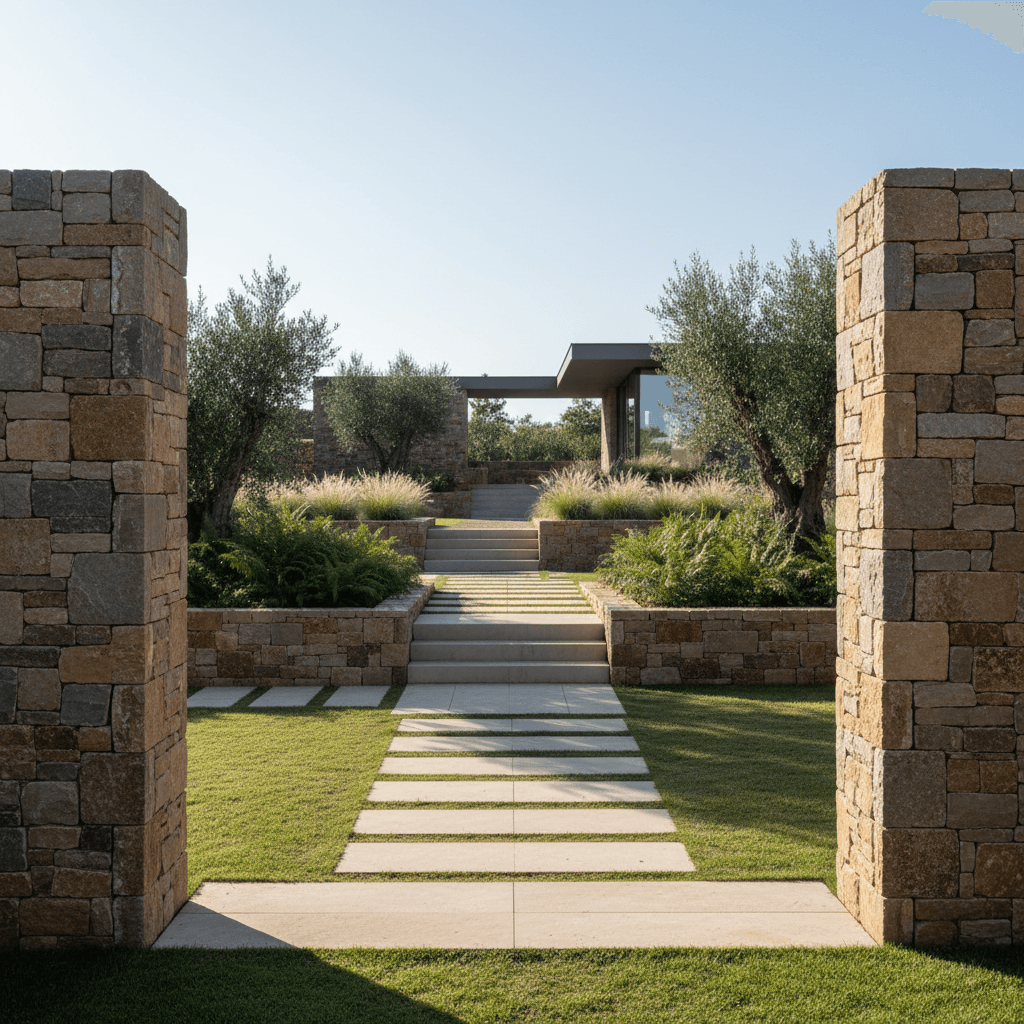 Property frontage and ascending terrain of Villabosque plot