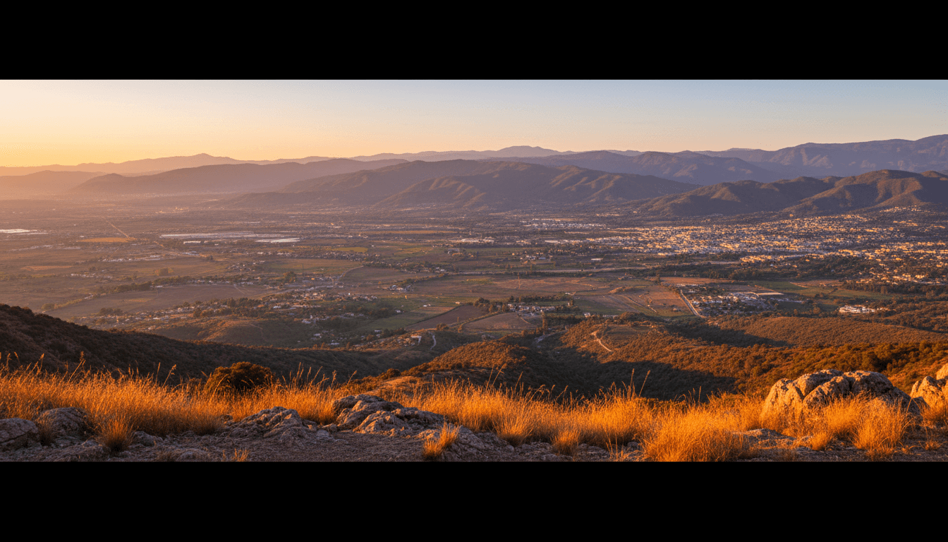 Panoramic views across Santa Tecla valley