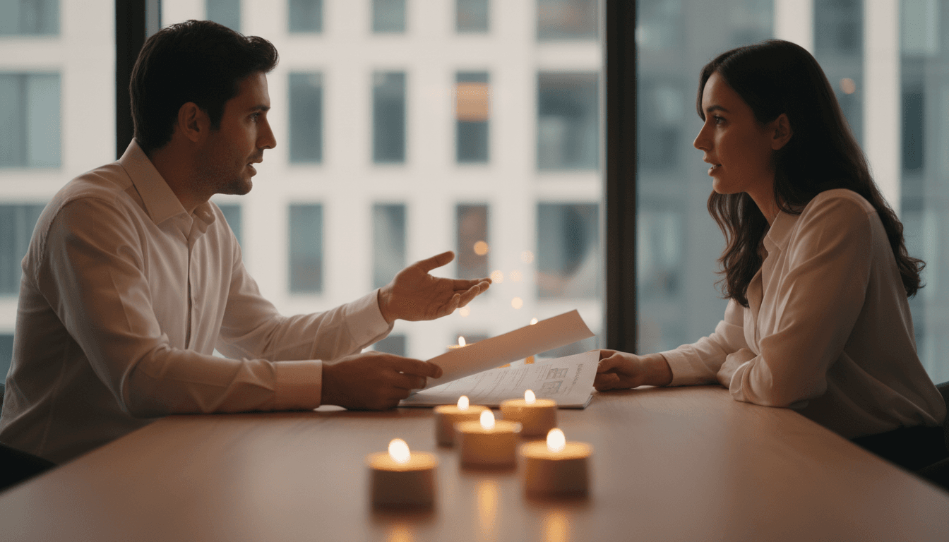 Professional real estate consultation between investor and property specialist