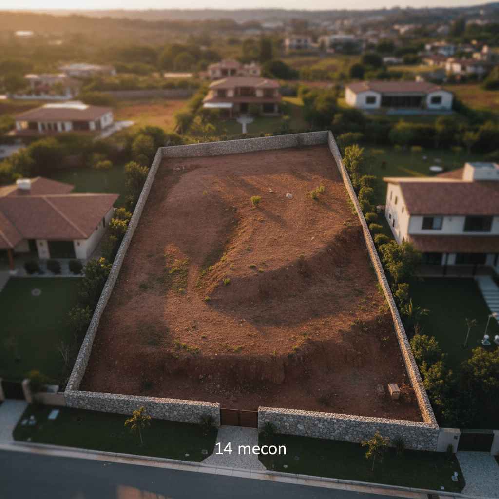Aerial view of exclusive 1,223 vara plot in Residencial Villabosque